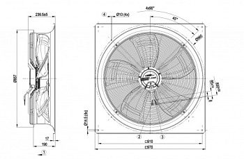 Осевой вентилятор ebmpapst W3G800GM6721