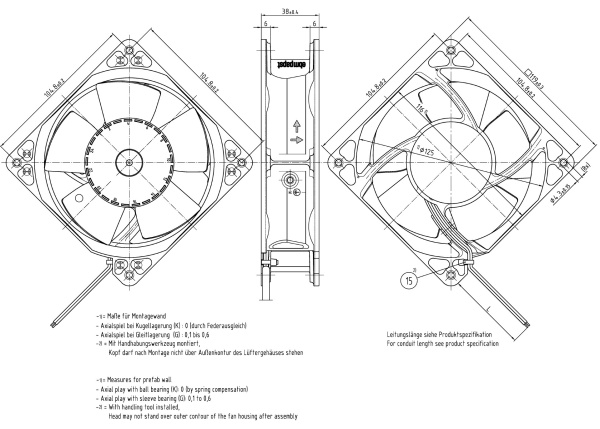 Вентилятор компактный ebmpapst 4112 N/2 HU