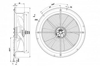 Осевой вентилятор ebmpapst W4E300CA0101