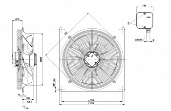 Осевой вентилятор ebmpapst W4D450DO1011