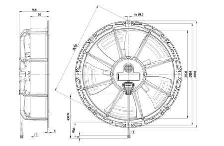 Осевой вентилятор ebmpapst W1G230EB8901