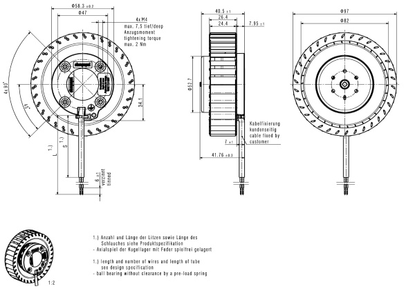 Вентилятор компактный ebmpapst RET 97-25/18/2 TDP