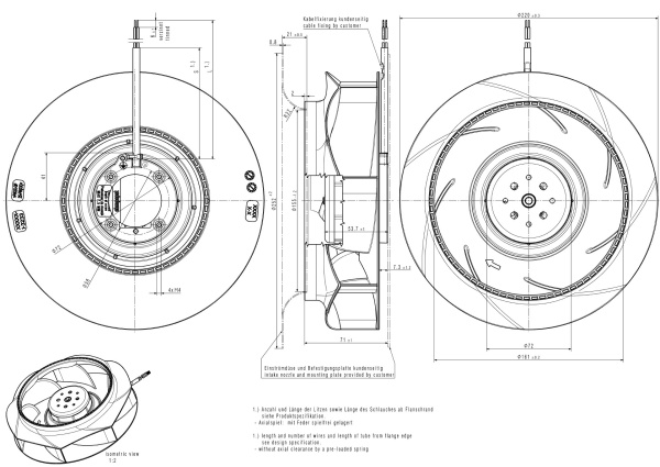 Вентилятор компактный ebmpapst RER 220-43/18/2 TDO