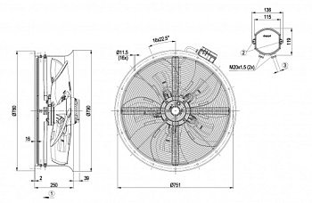 Осевой вентилятор ebmpapst W4D710CK0105