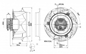 Центробежный вентилятор ebmpapst R3G630RB3271