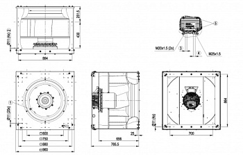 Центробежный вентилятор ebmpapst K3G800AR0801
