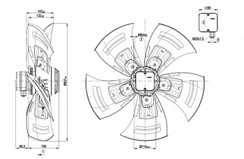 Осевой вентилятор ebmpapst A6E630AP0301