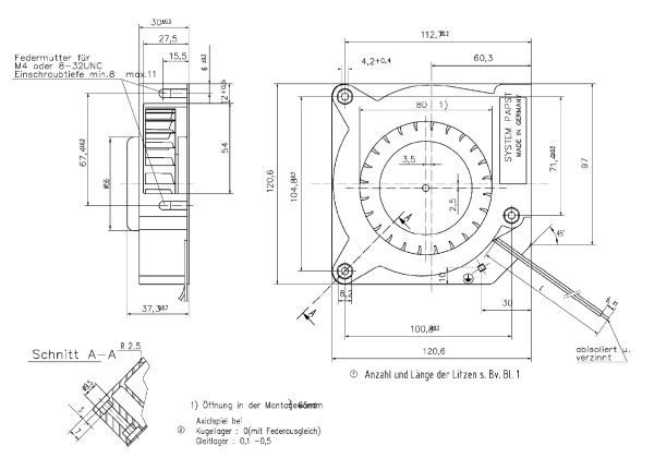 Вентилятор компактный ebmpapst RL 90-18/14 N
