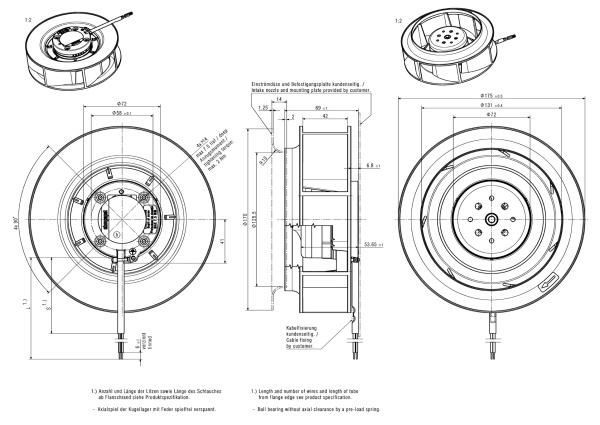 Вентилятор компактный ebmpapst RER 175-42/18/2 TDPU